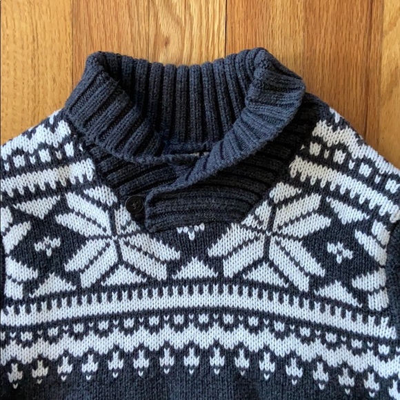 Knit Cowl Neck Boys Sweater - Picture 2 of 7